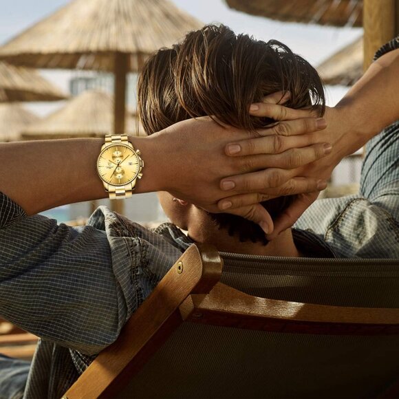 ⚡Men's Watches with Black Stainless Steel and Metal Casual Waterproof Auto Date - Picture 6 of 7